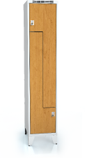 Cloakroom locker Z-shaped doors ALDERA with feet 1920 x 400 x 500